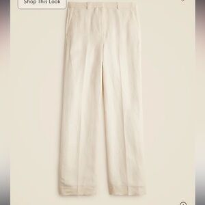 Jcrew Wide leg pant in linen cupro blend
Color: CANDLE WHITE WZ4929
Size: 2